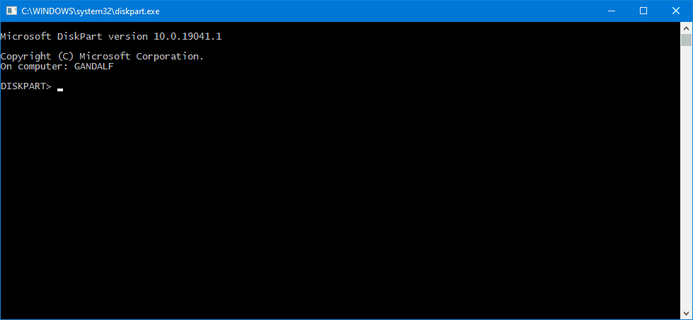 Using diskpart tool to Shrink a WSL2 Virtual Disk